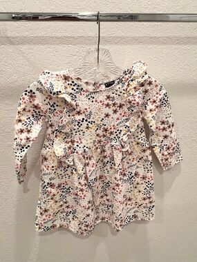 art class White Multi Floral Ruffle Long-Sleeve Dress